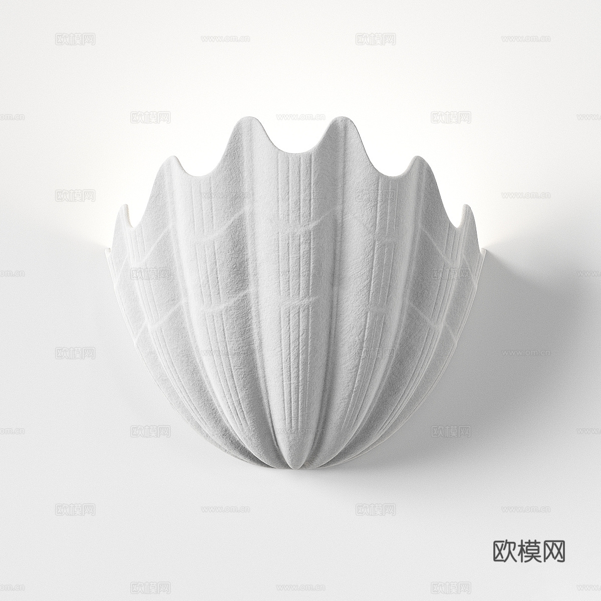 新中式贝壳装饰壁灯3d模型