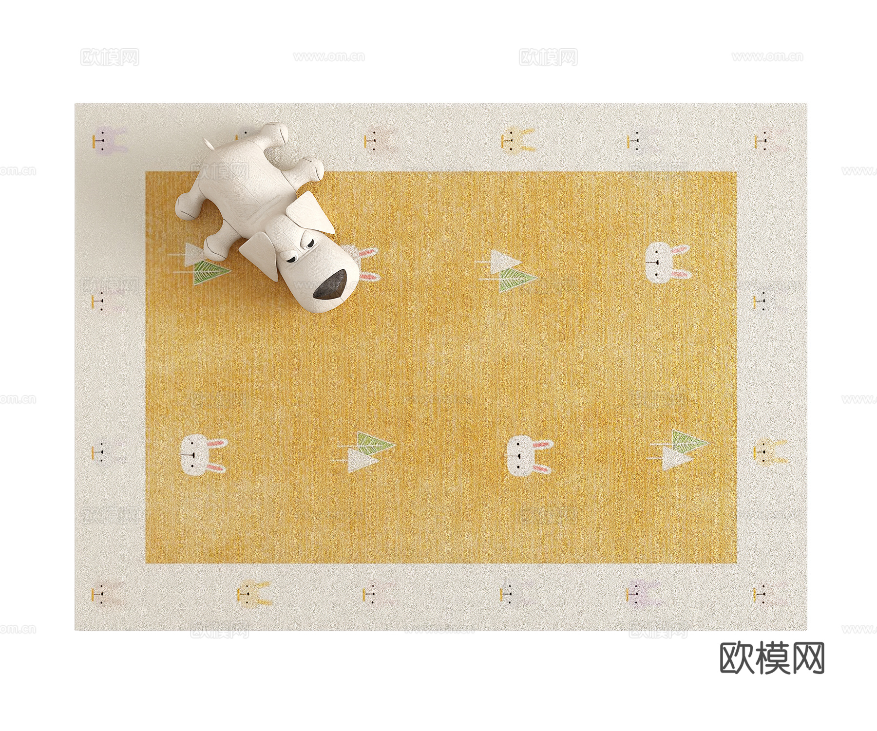 儿童房卧室地毯   儿童地毯3d模型