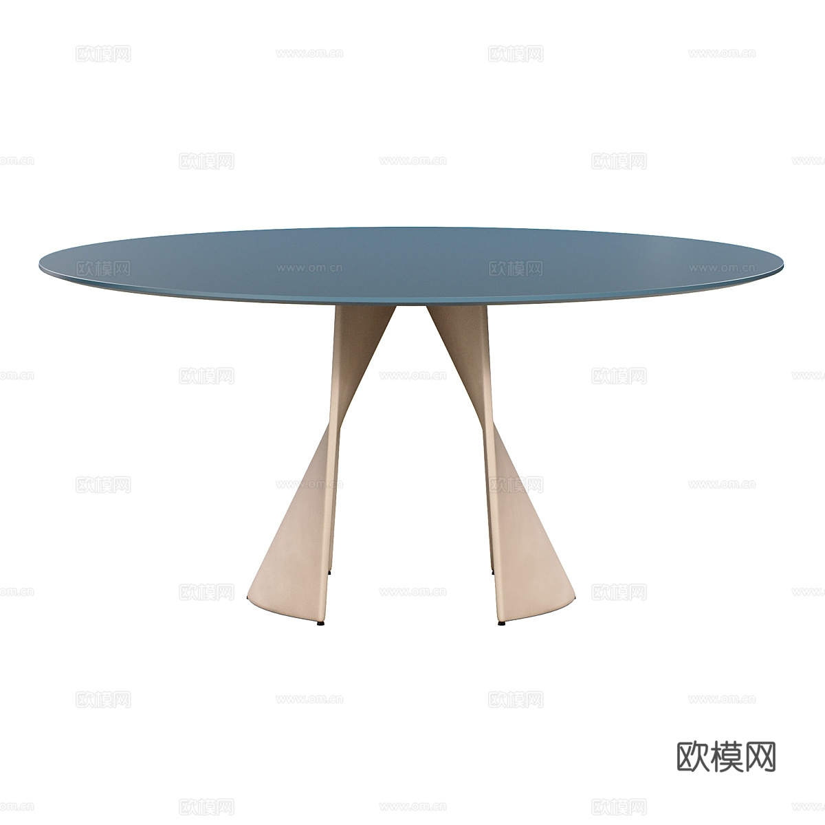 现代意式极简圆餐桌3d模型