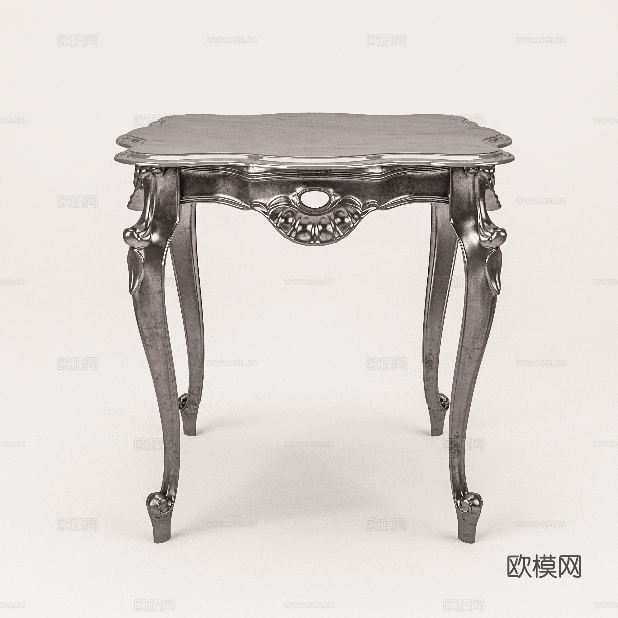 欧式小方茶几  边几3d模型