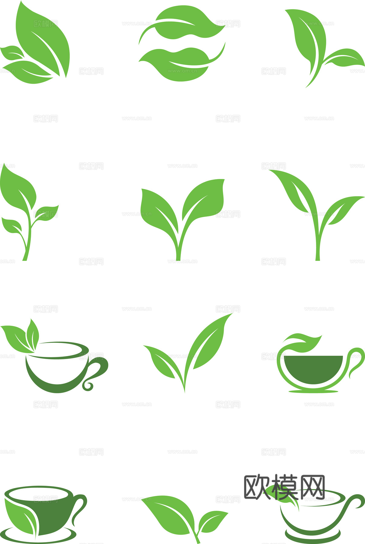 植物叶cad施工图