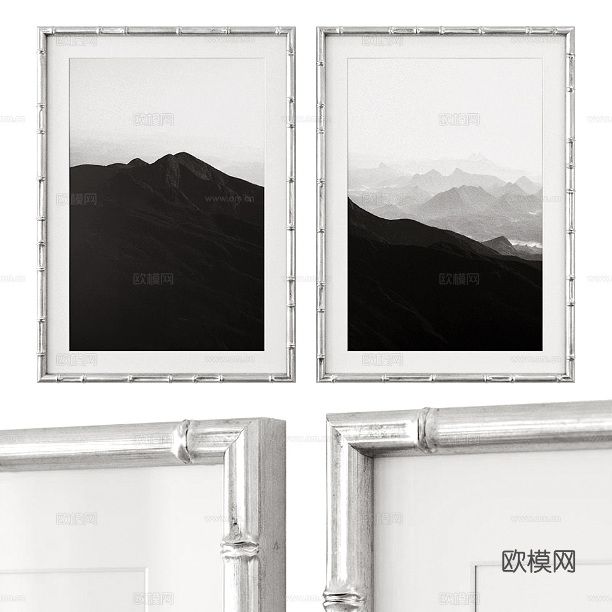 现代意式装饰挂画3d模型