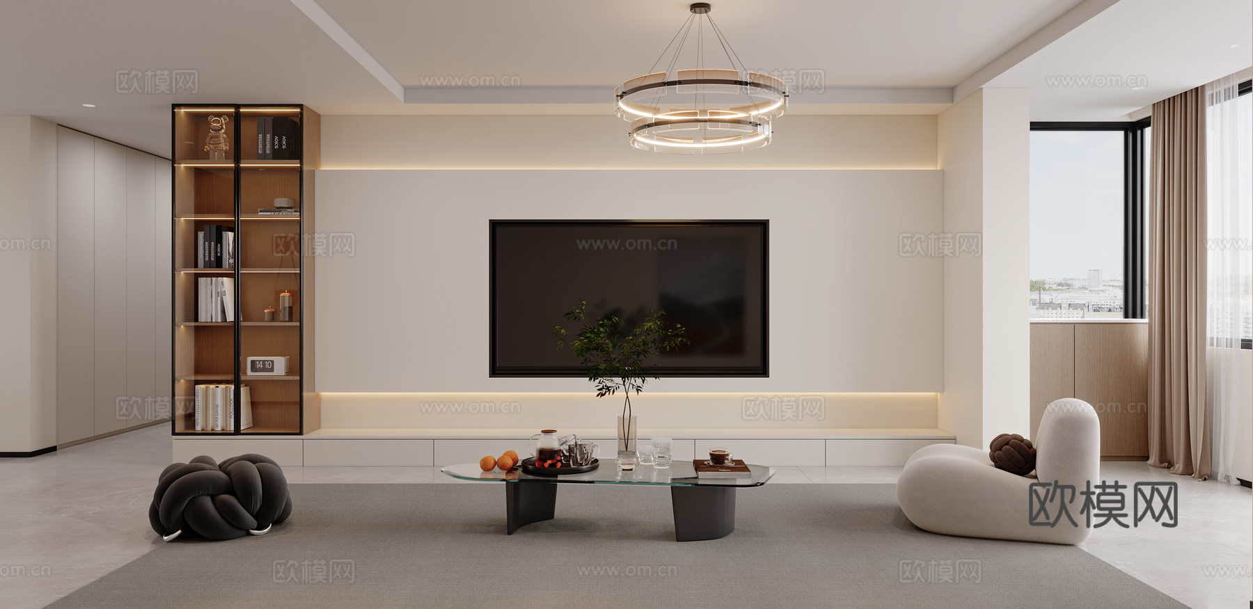 现代简约客餐厅3d模型