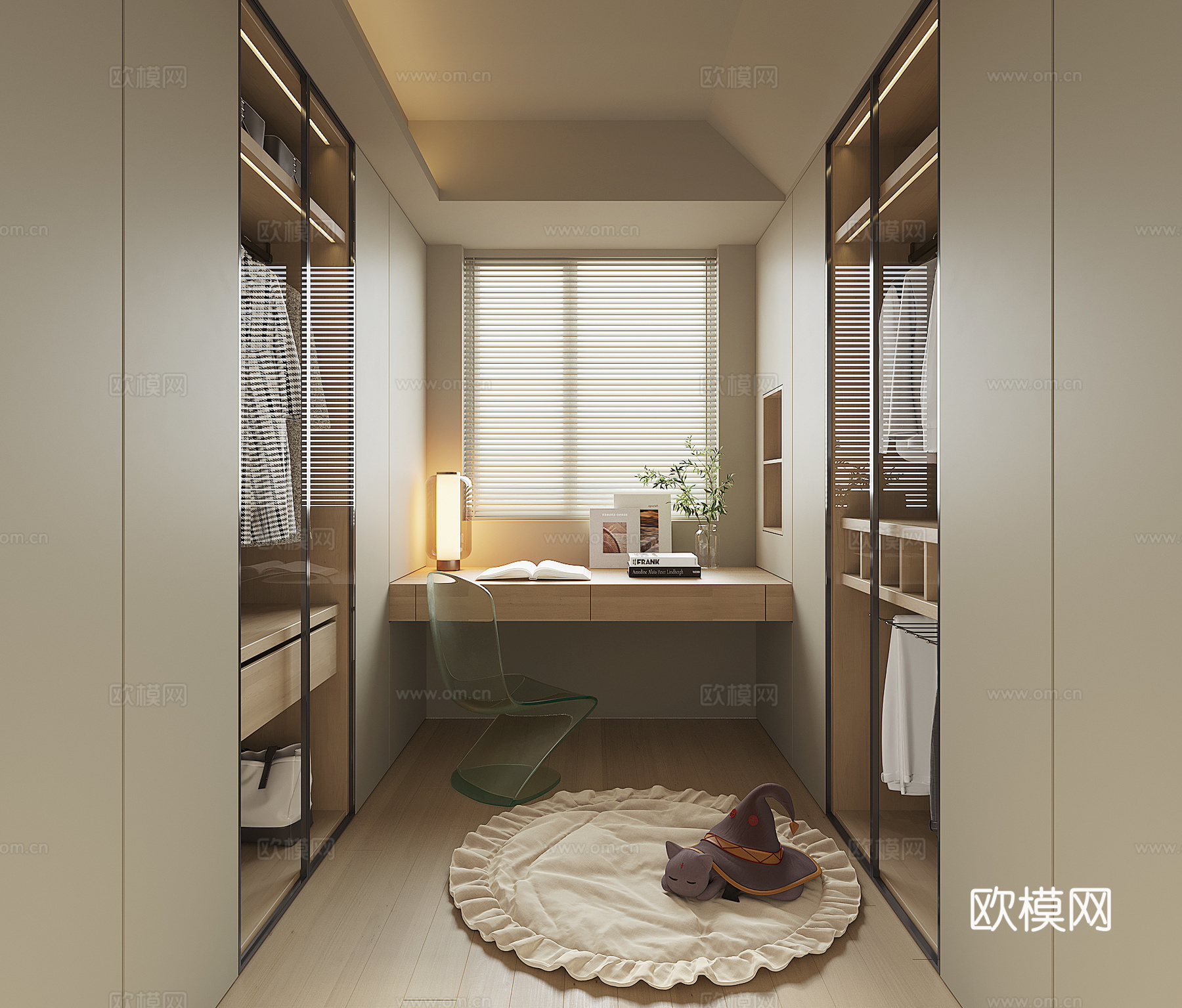 现代家居衣帽间3d模型