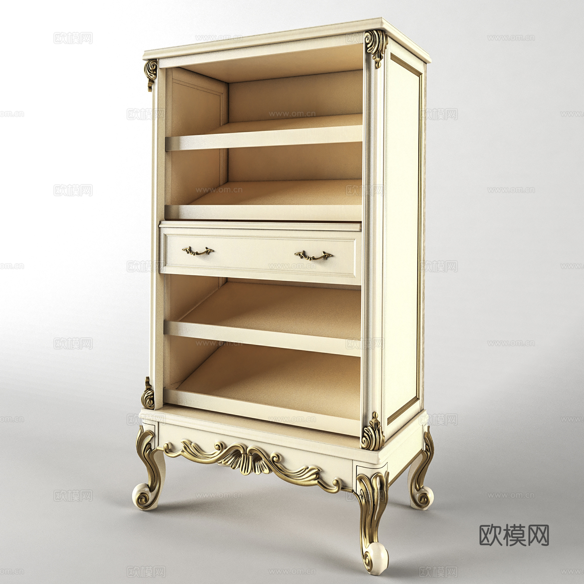 欧式储物柜  装饰柜   边柜玄关柜3d模型