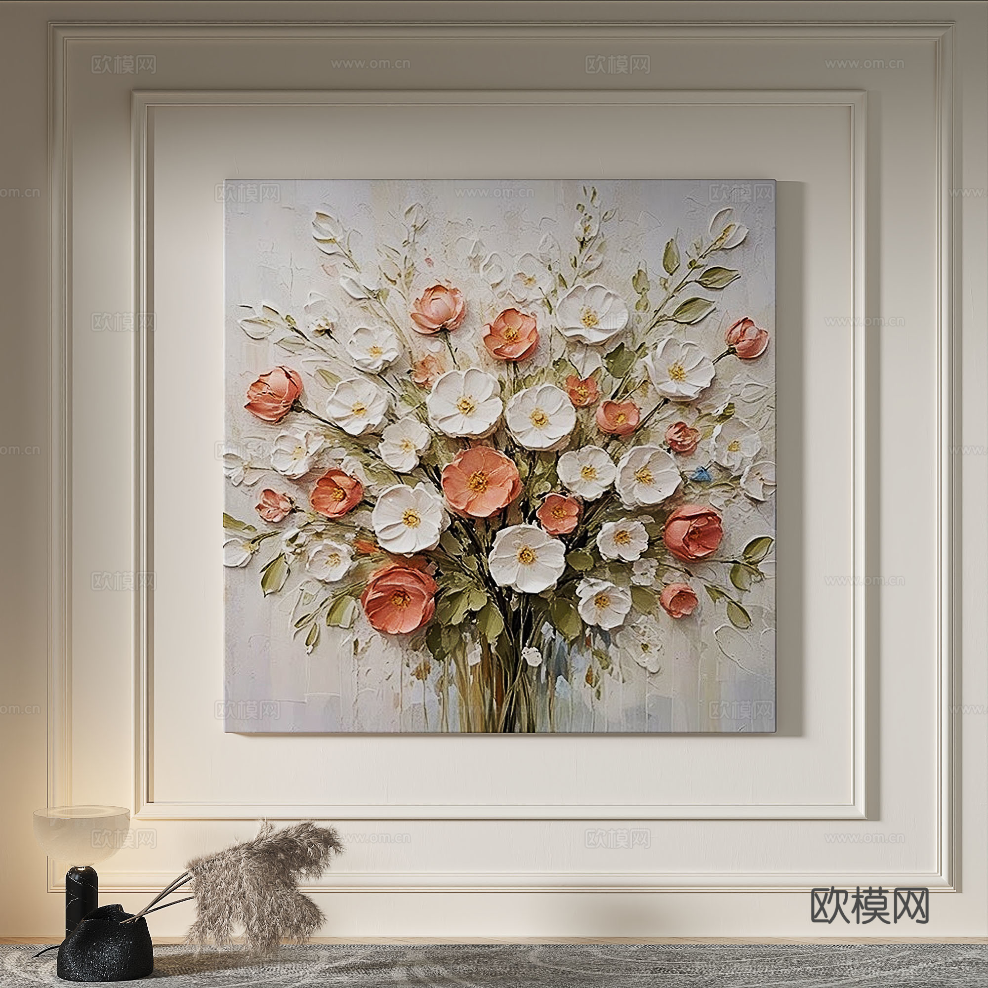 现代，奶油风，简约，肌理，抽象，轻奢，侘寂，立体，装饰画3d模型