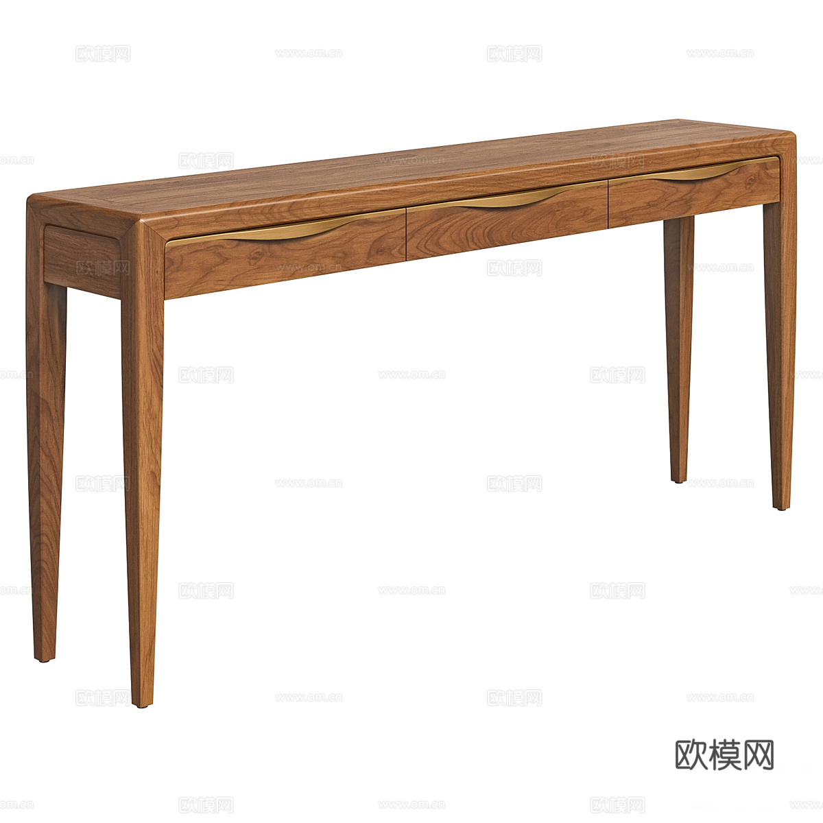 现代意式轻奢木质端景台 玄关桌3d模型