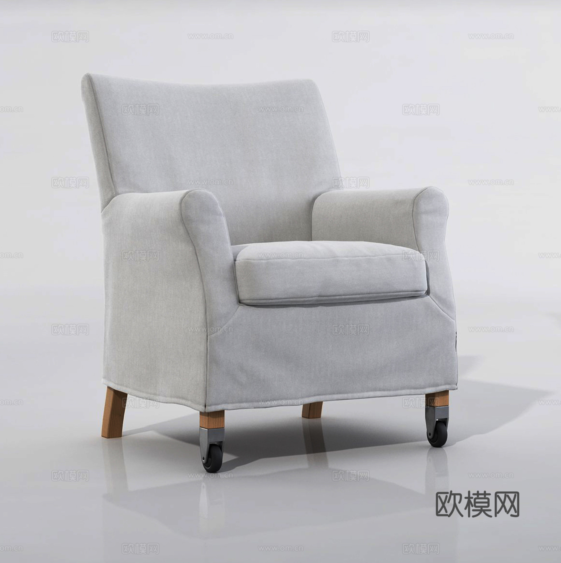 现代休闲椅 单椅 布椅书椅餐椅3d模型