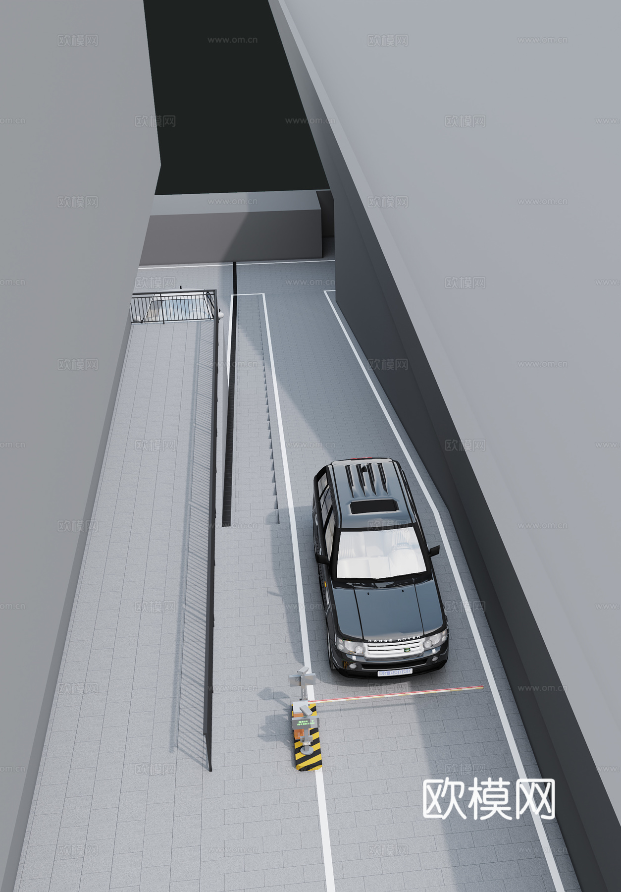 停车场   停车收费闸3d模型