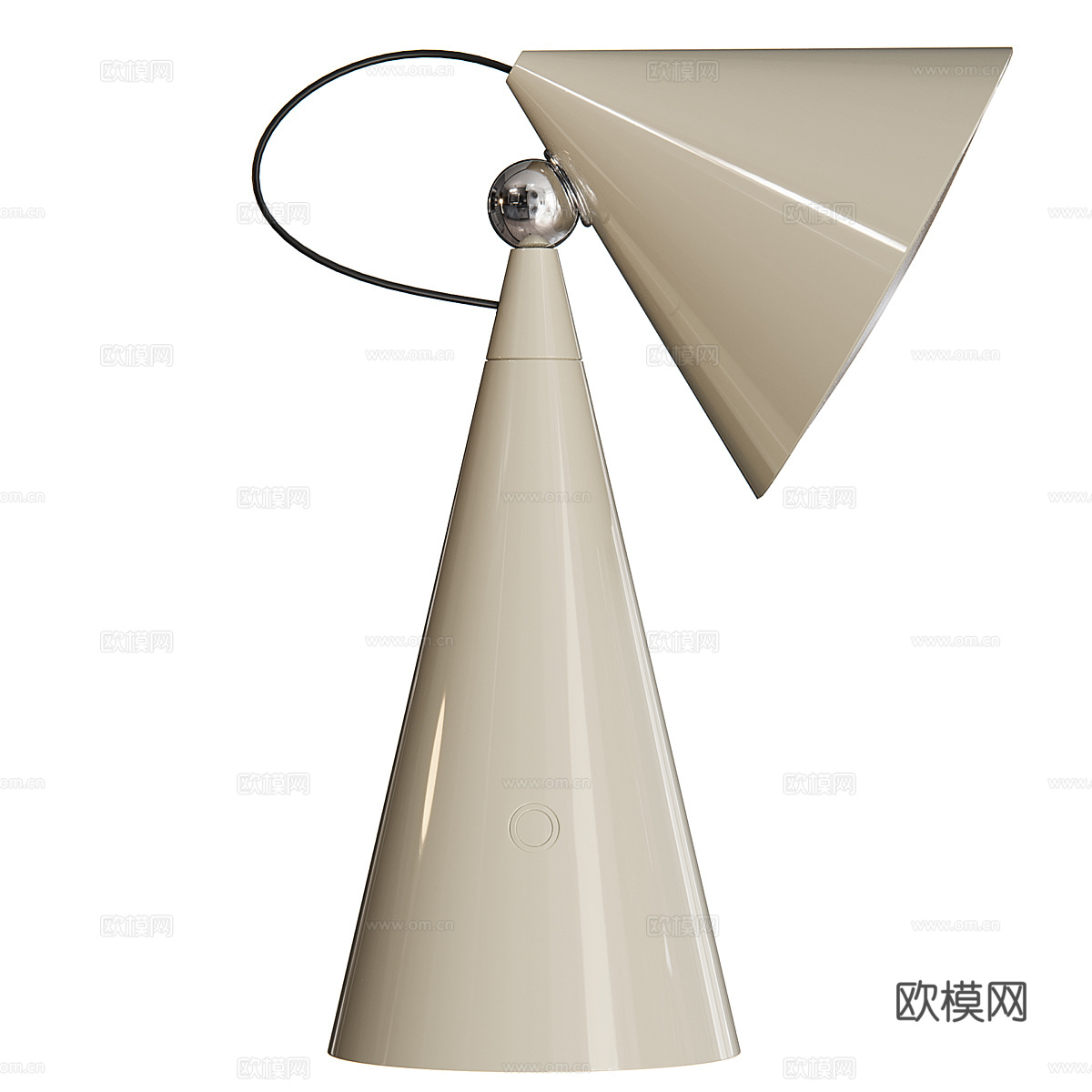 现代轻奢极简便携式 LED 台灯3d模型