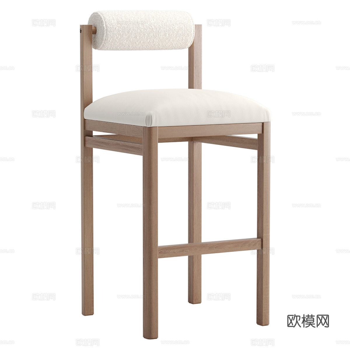 新中式吧台椅3d模型
