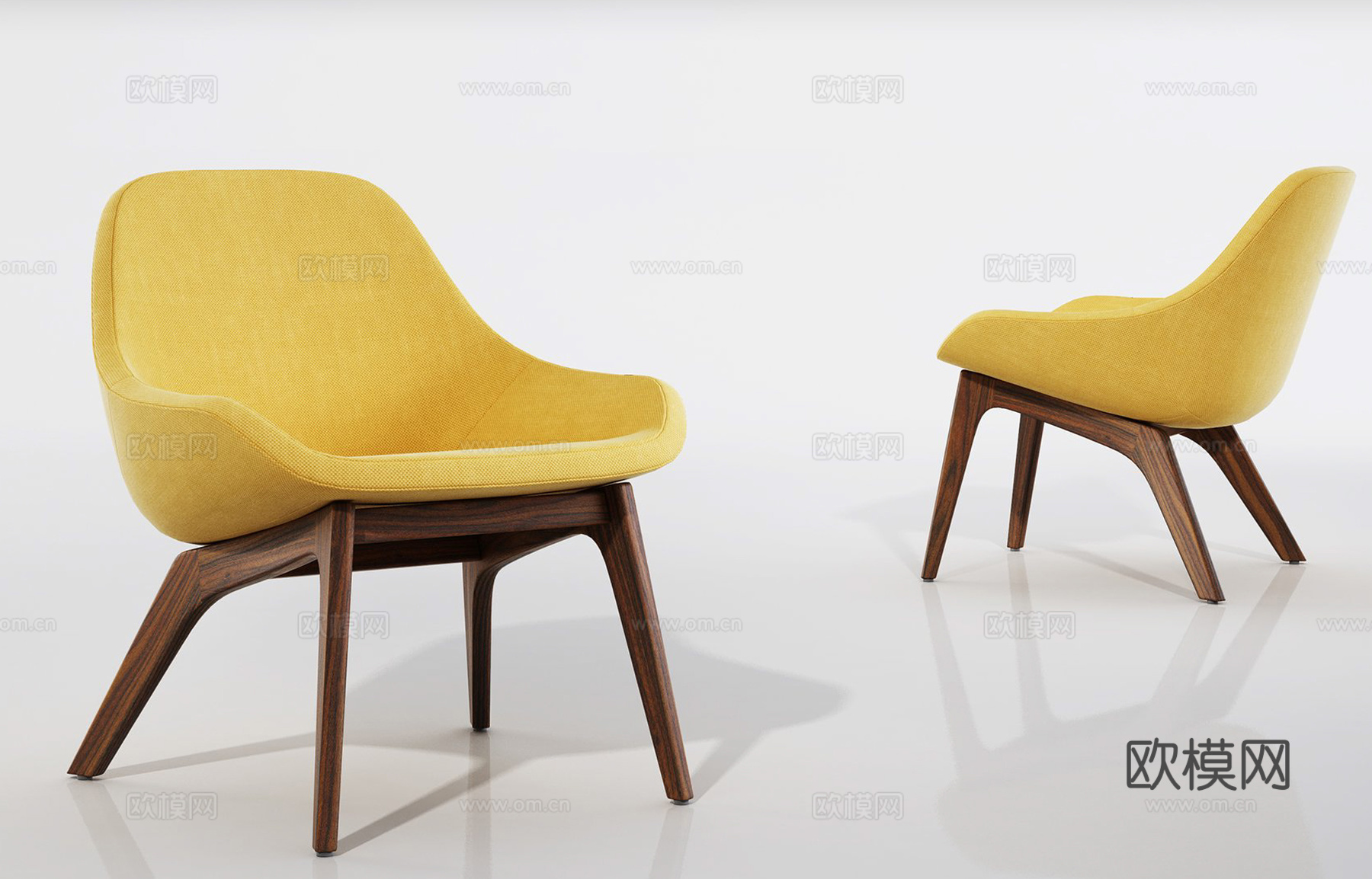 北欧单椅 餐椅  休闲椅3d模型