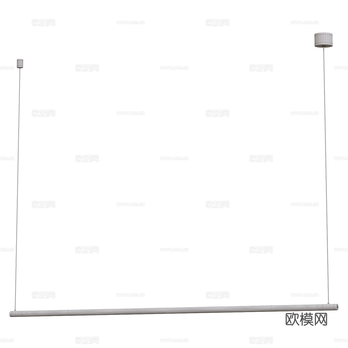 现代轻奢极简线性装饰吊灯3d模型