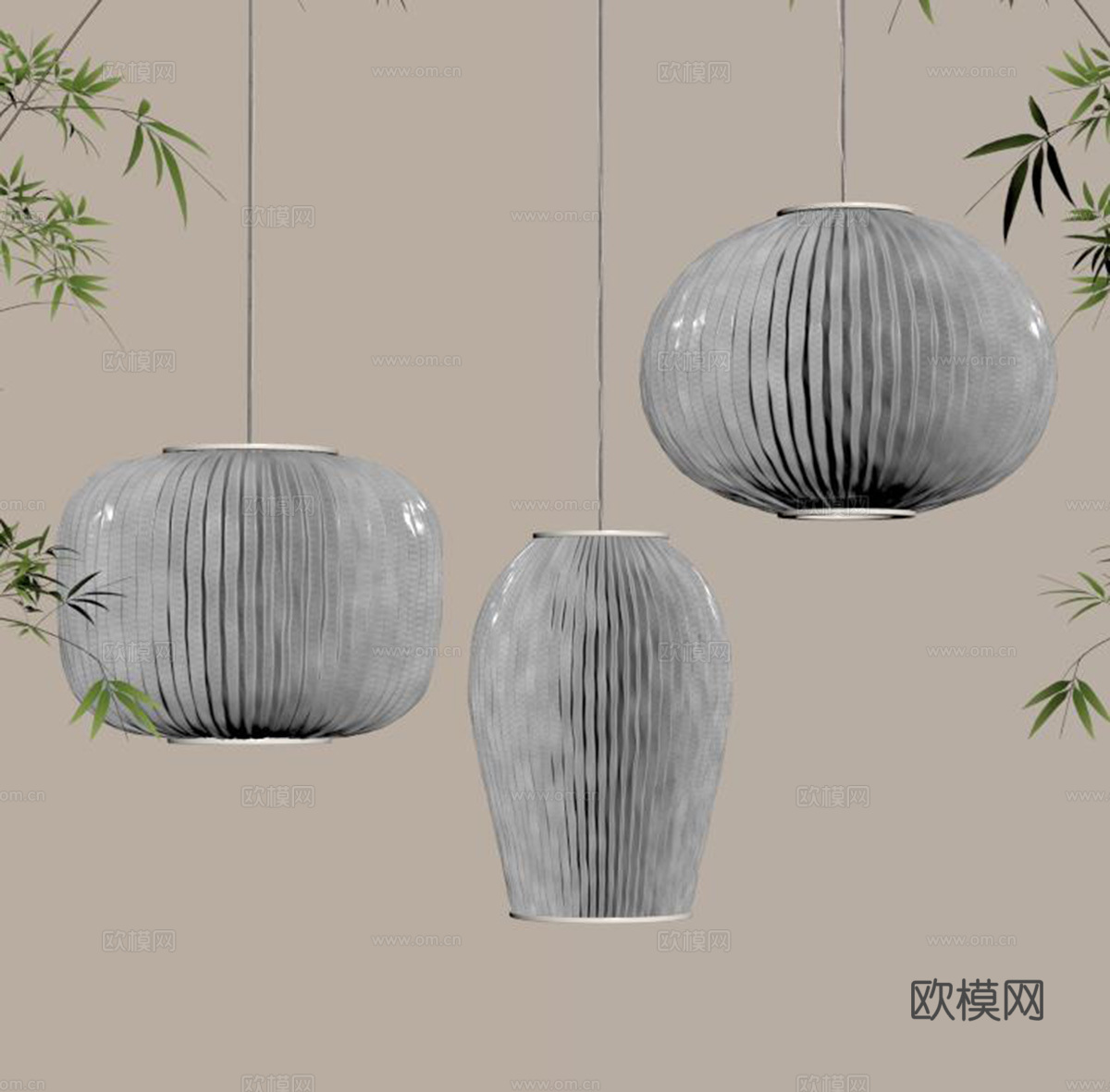 灯笼吊灯su模型