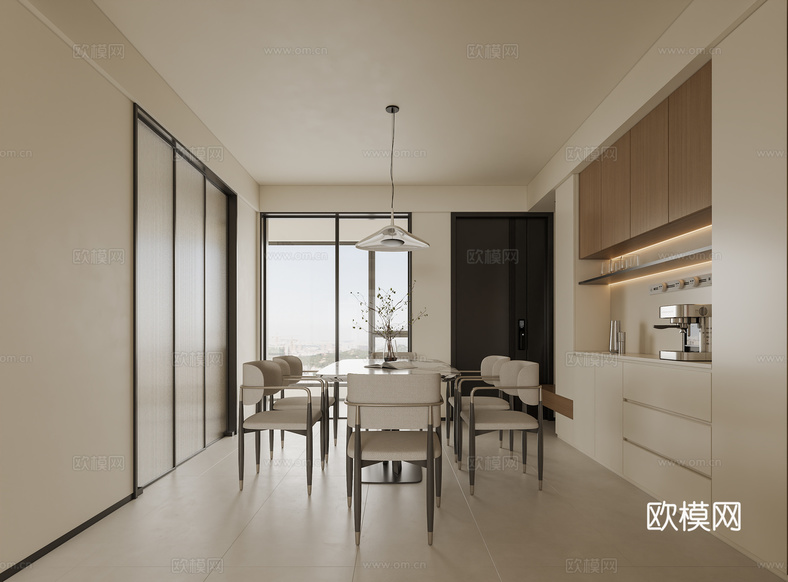 現(xiàn)代餐廳3d模型下載