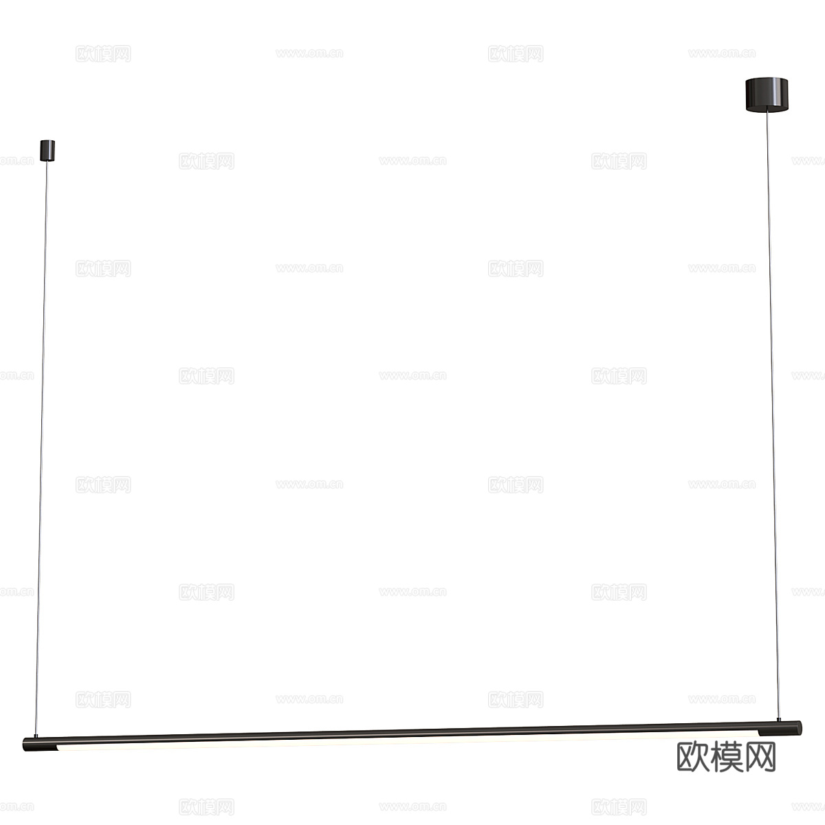 现代轻奢极简线性装饰吊灯3d模型