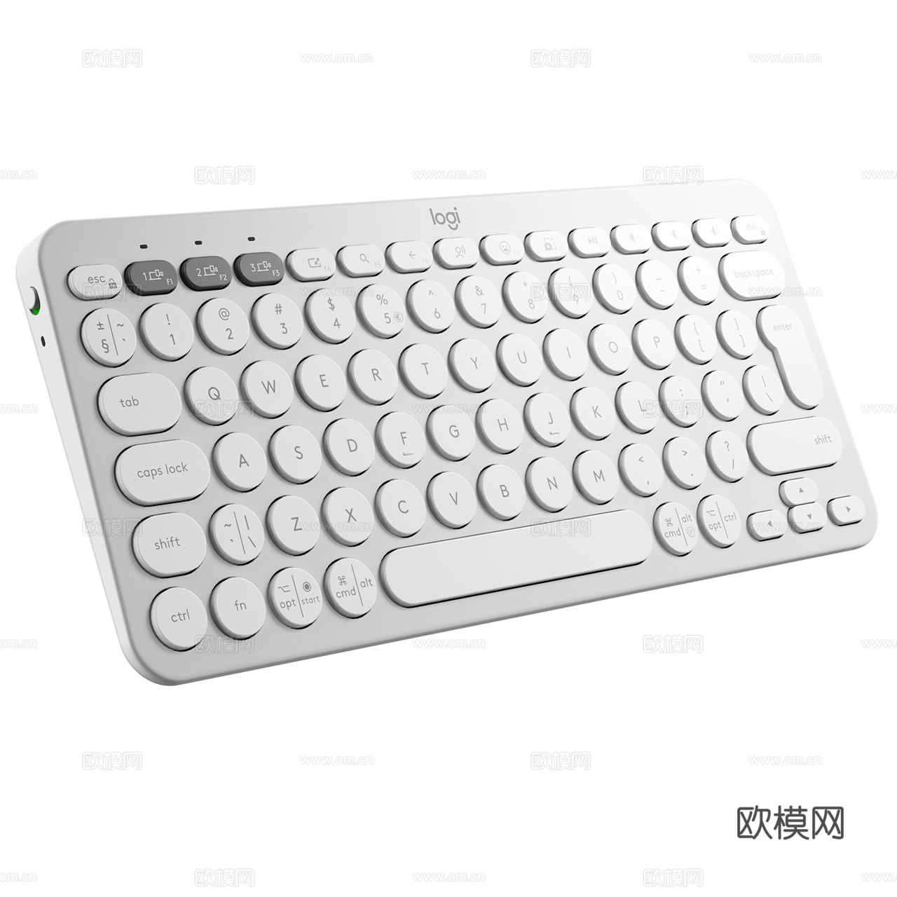 Logitech 罗技 Pebble Keys 2 键盘3d模型