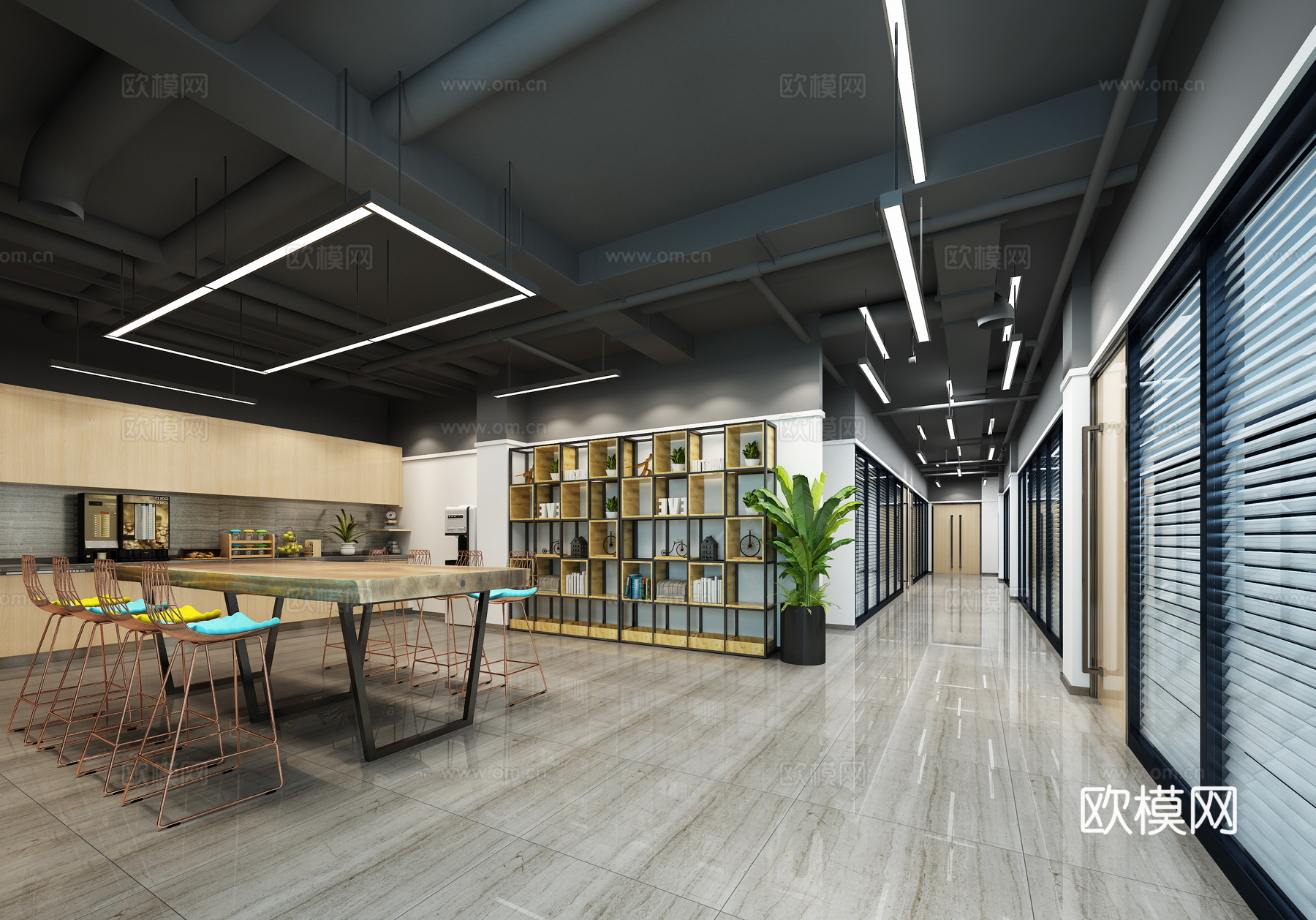 中式客餐厅 沙发茶几 餐桌椅 挂画 物件摆件 吊灯 墙饰品3d模型