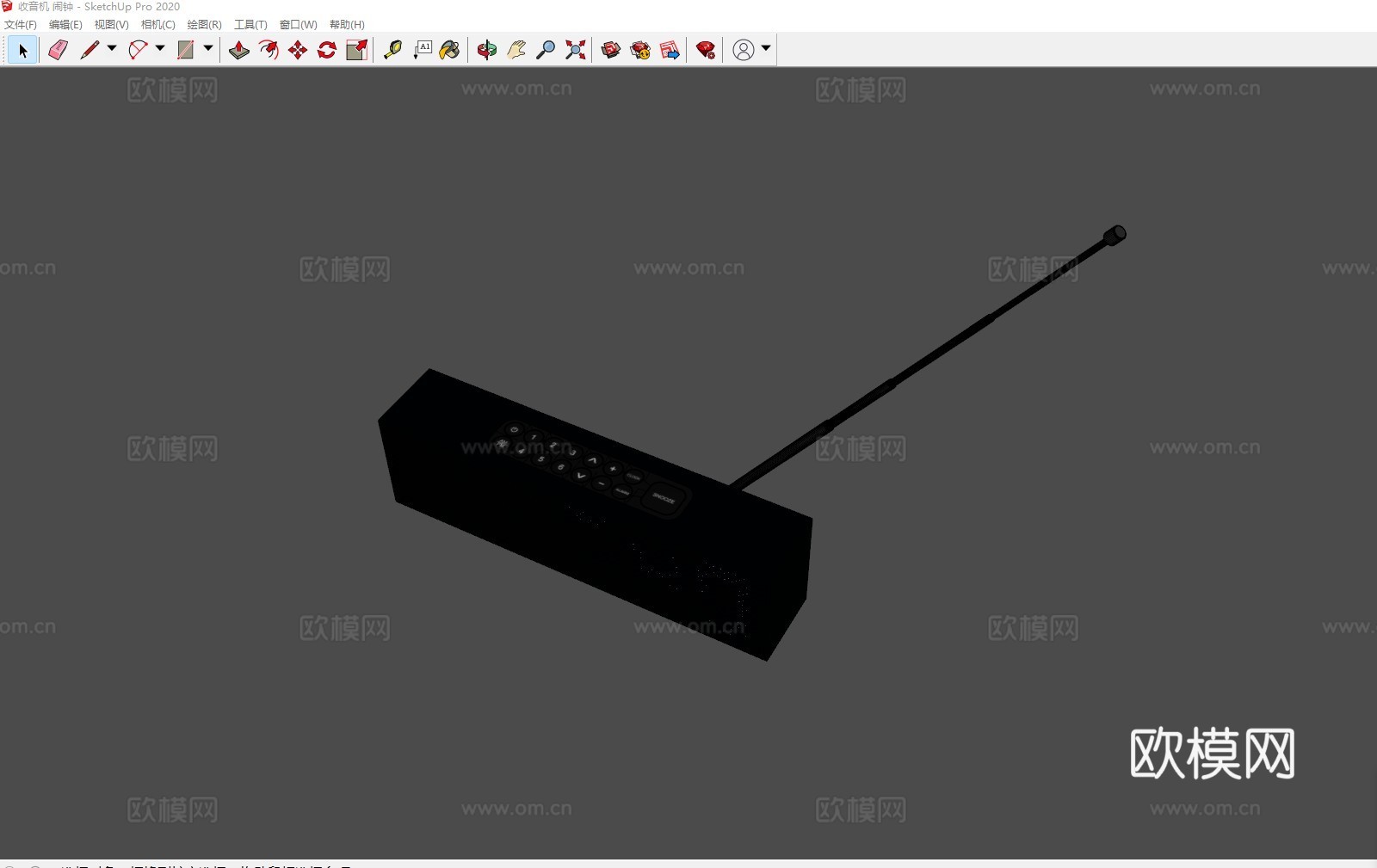 收音机 闹钟su模型