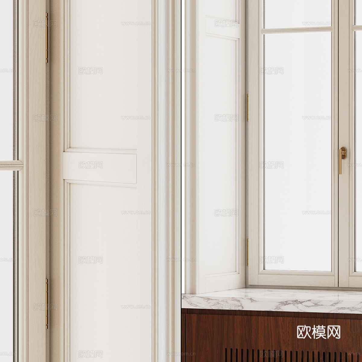 平开窗3d模型