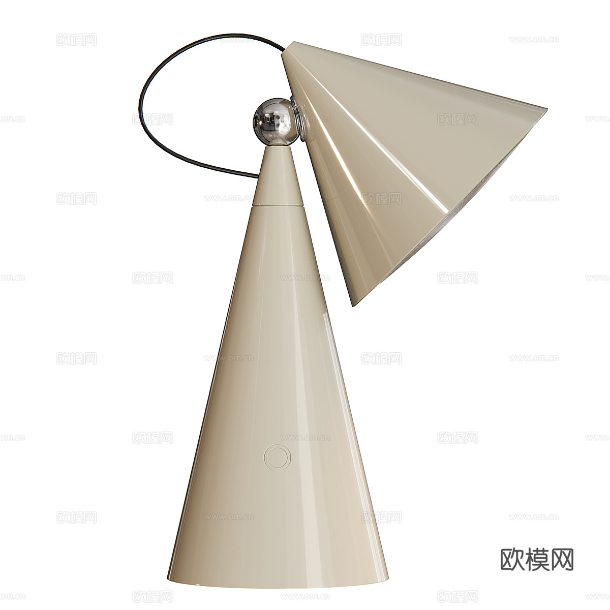 现代轻奢极简便携式 LED 台灯3d模型