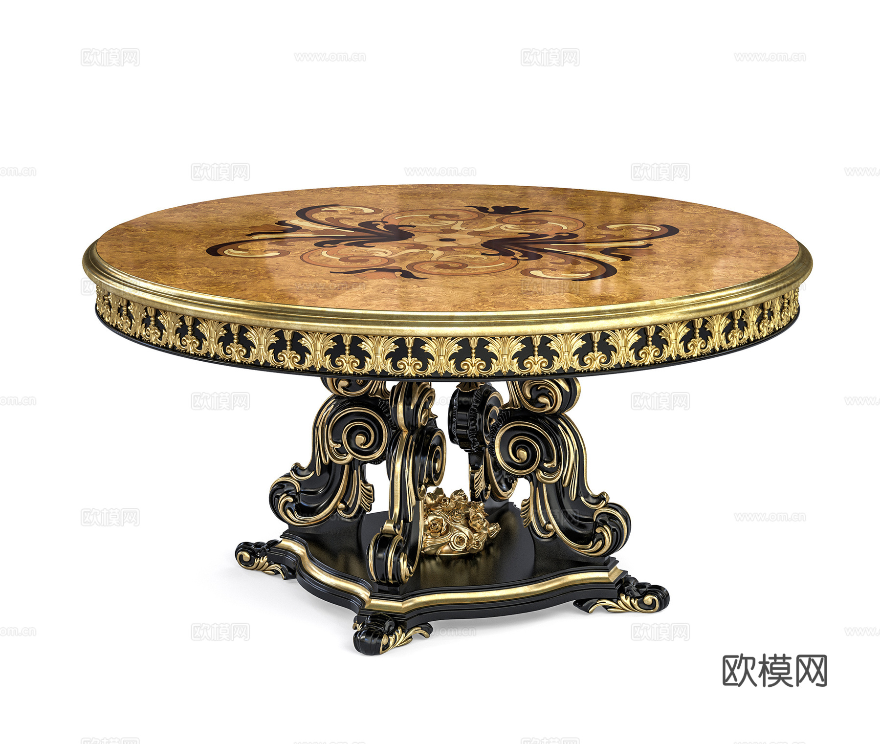 欧式餐桌   茶几  边几3d模型