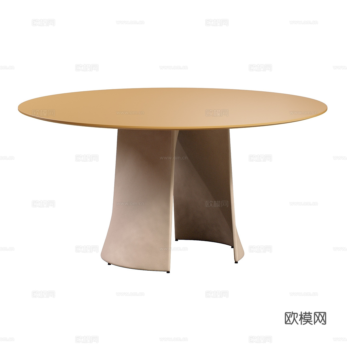 现代意式极简圆餐桌3d模型