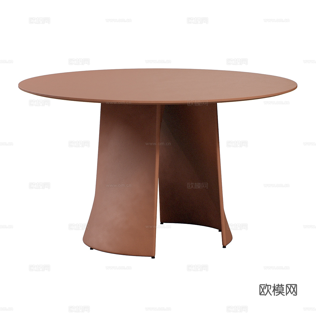 现代意式极简圆餐桌3d模型