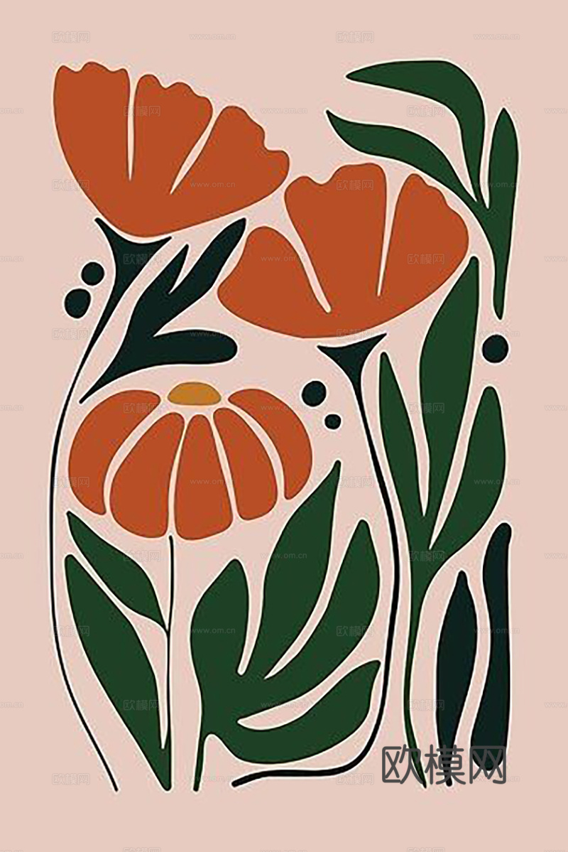 中古风挂画 简约挂画 艺术挂画 彩色挂画