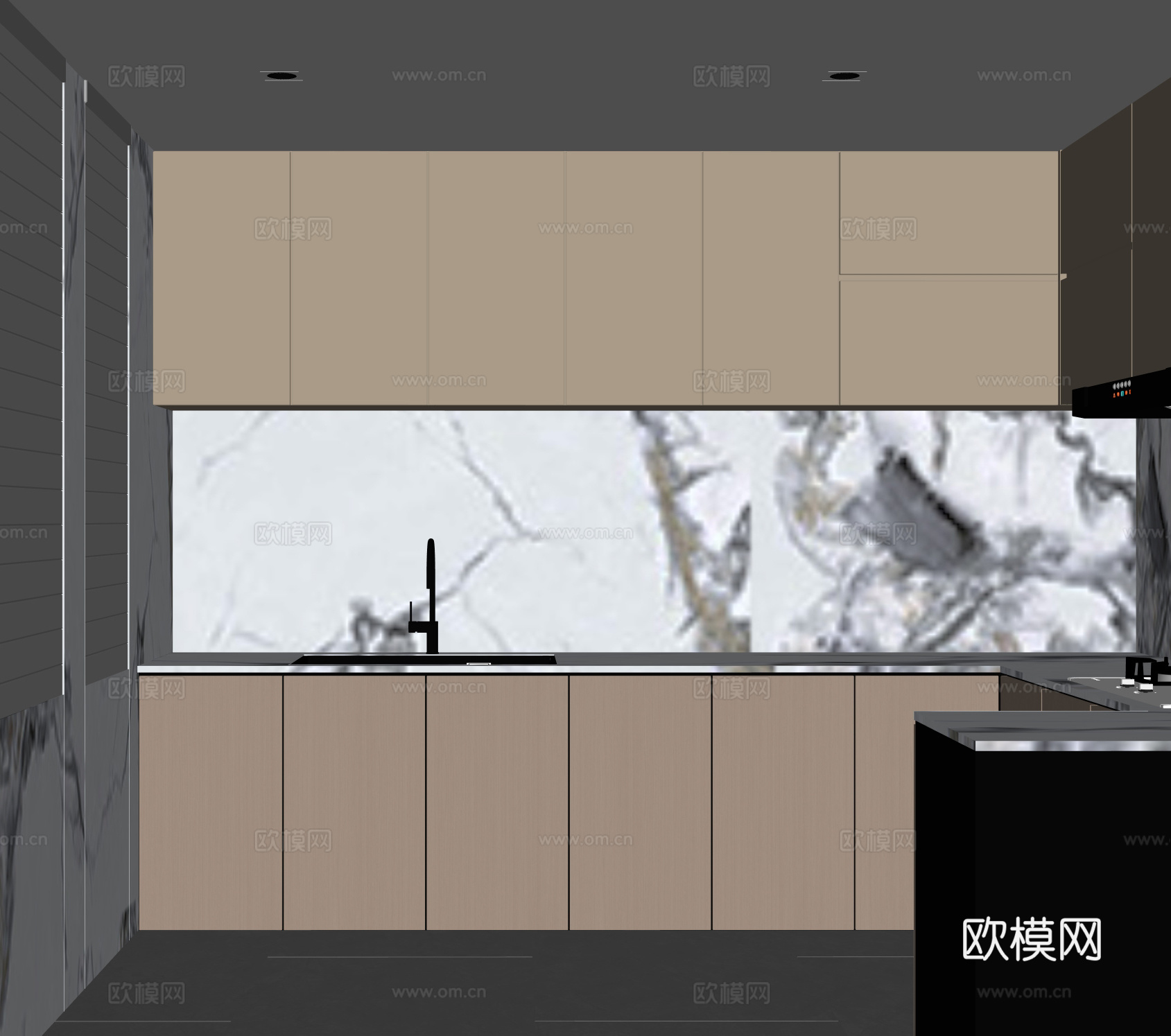 现代厨房su模型