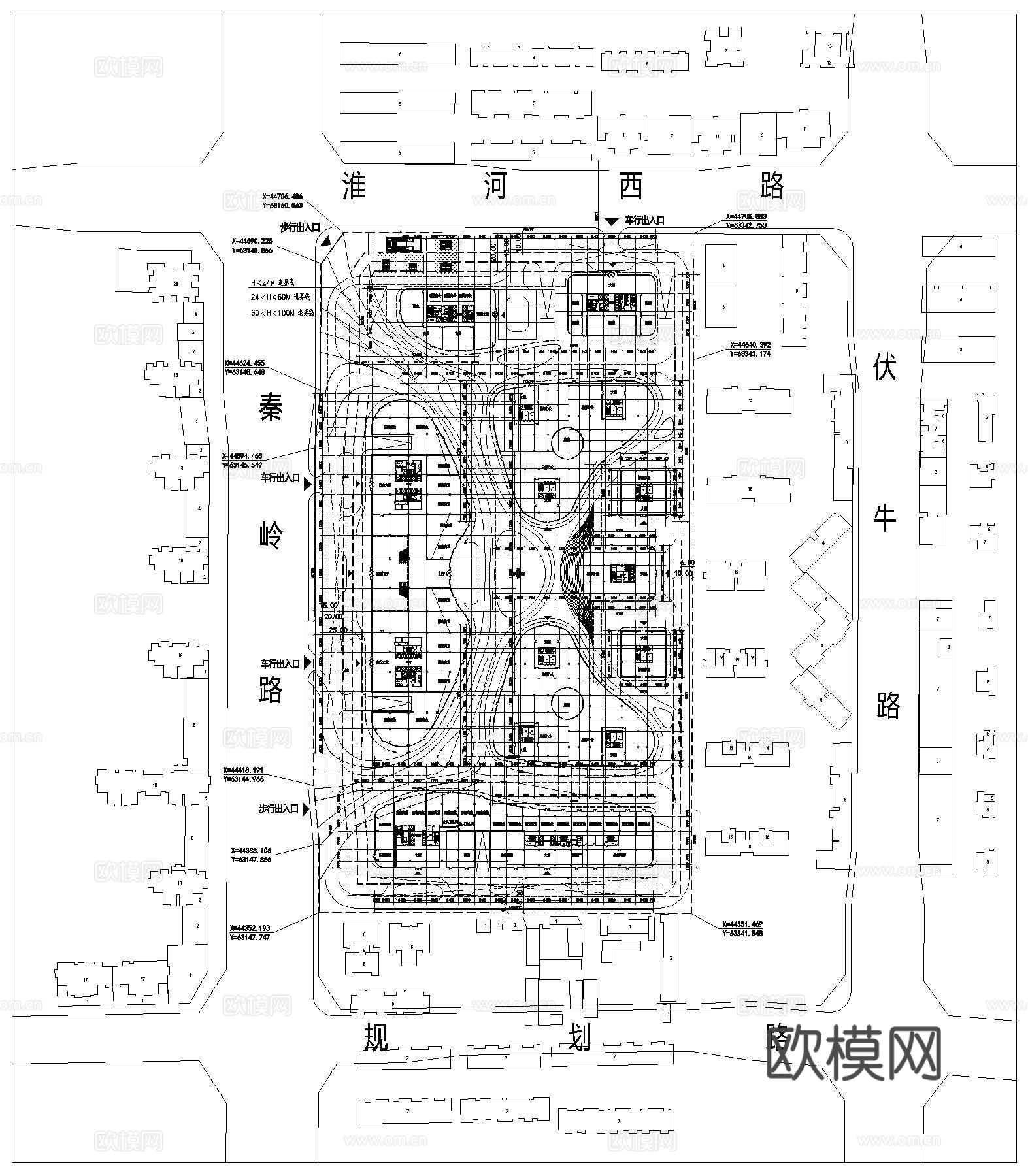 产业园建筑 科创园 产业园 科技园 商业综合体cad施工图