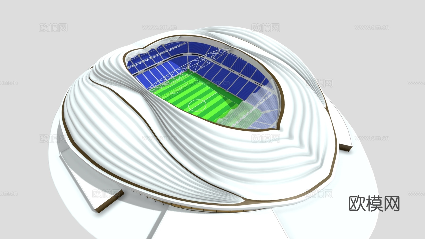 现代体育建筑 露天体育场 体育场馆 足球场 体育中心3d模型