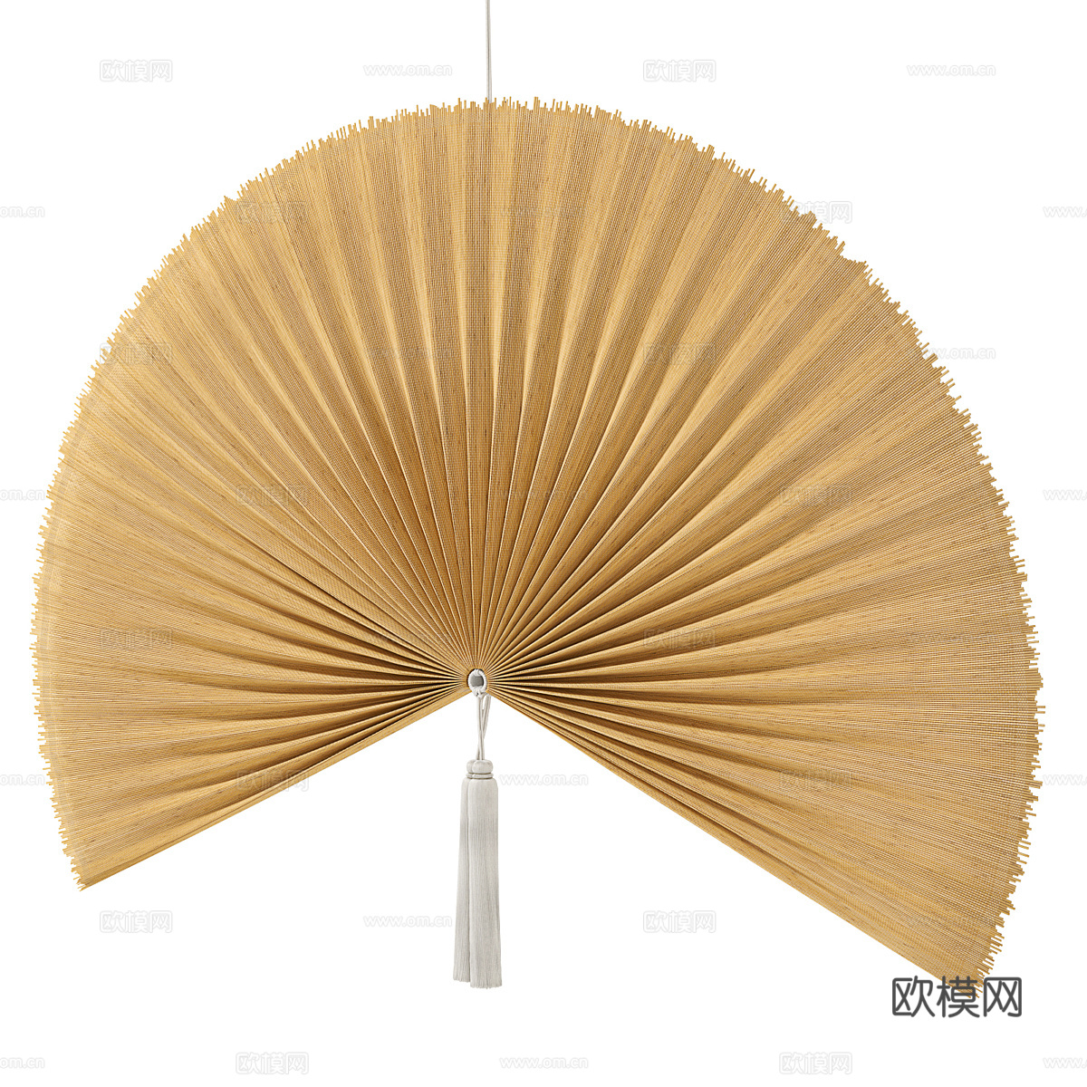 新中式侘寂竹扇 扇子3d模型