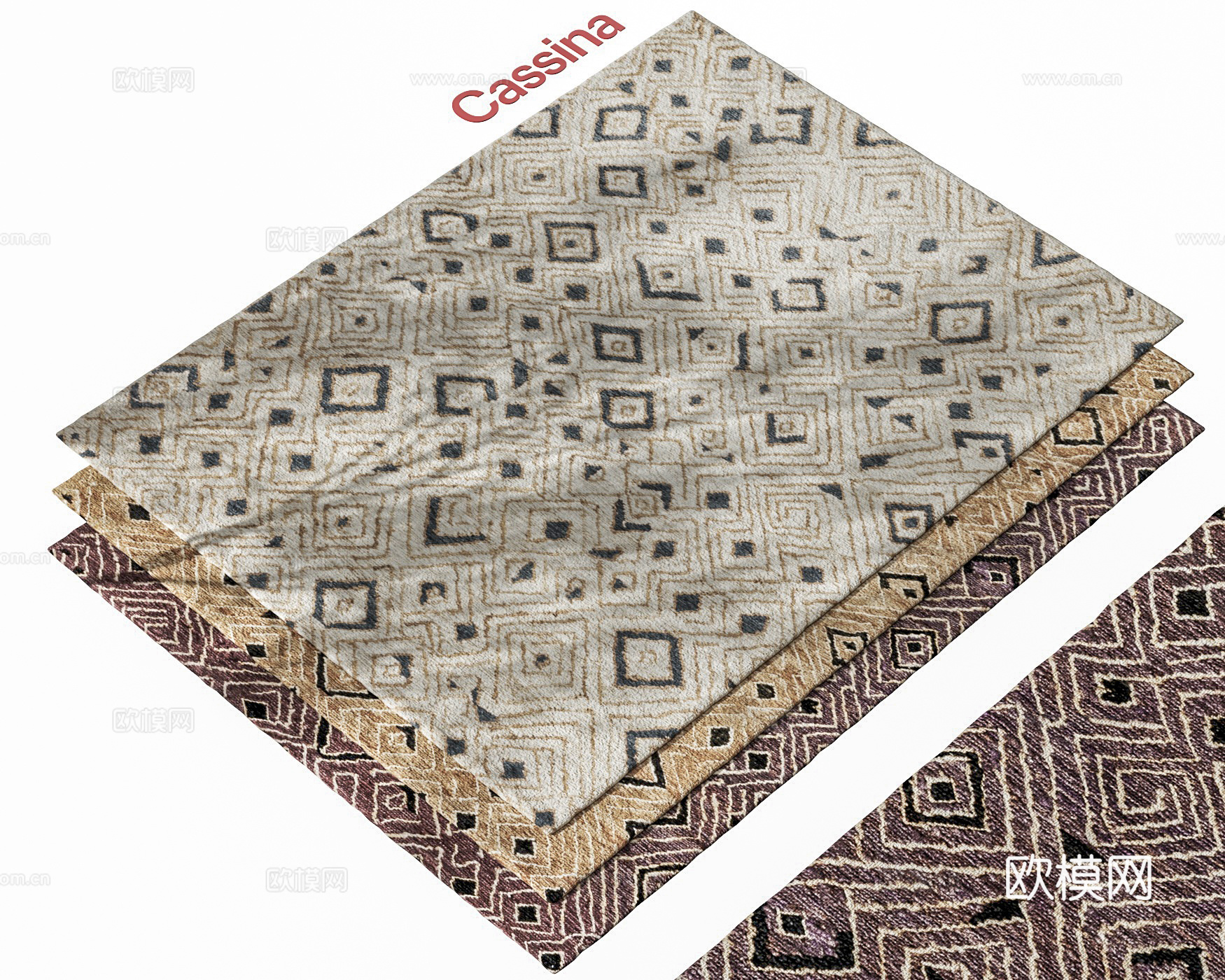CASSINA tenere 现代地毯 布艺地毯 花纹地毯su模型