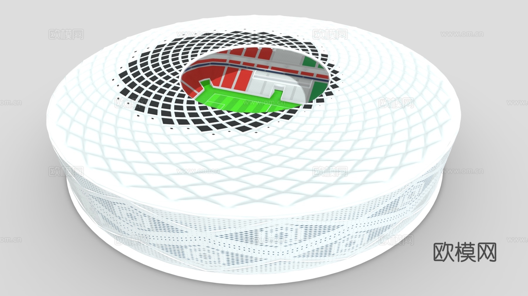 现代体育建筑 露天体育场 体育场馆 足球场 体育中心3d模型