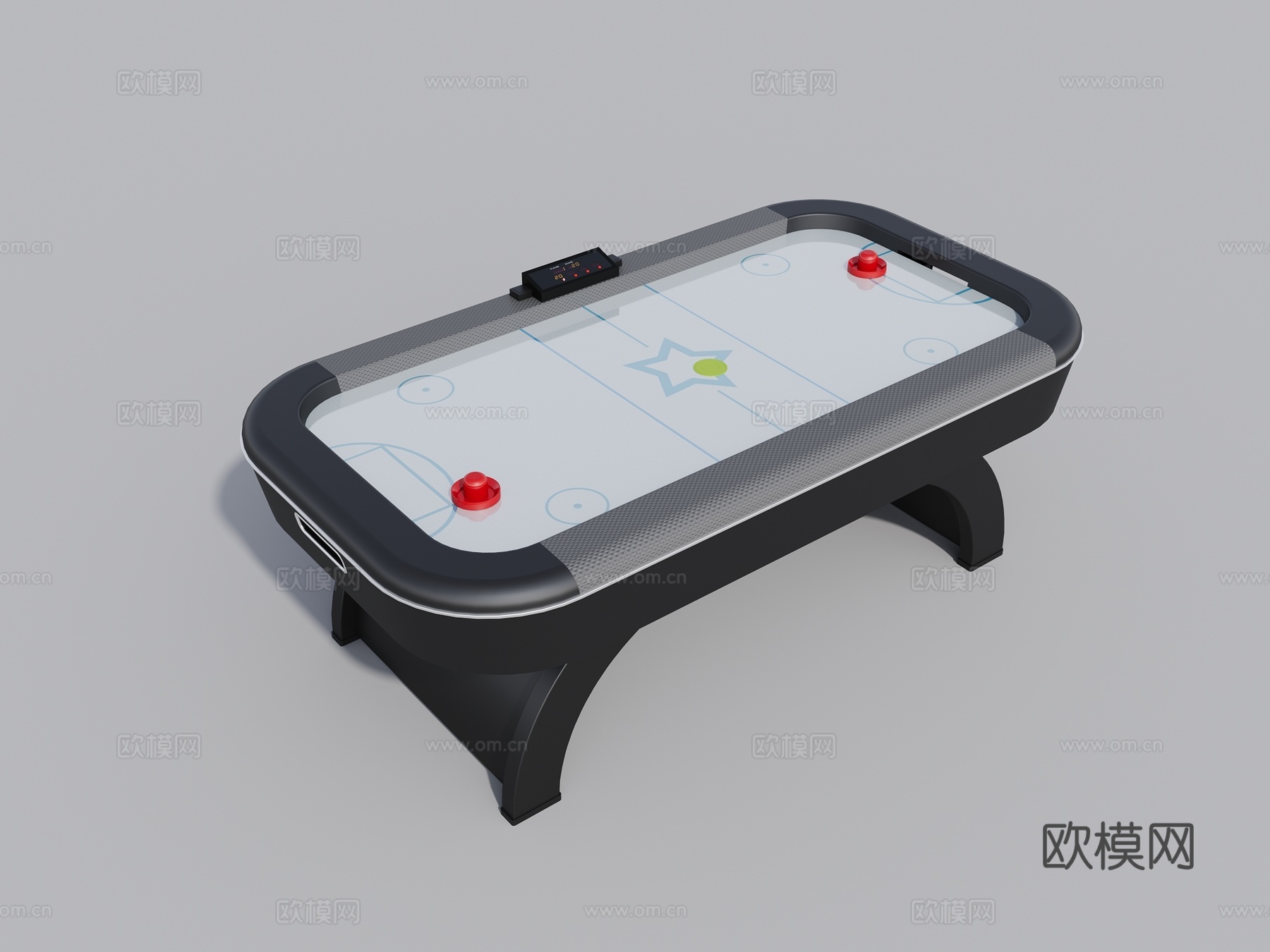 桌上冰球机娱乐器材游戏器材3d模型