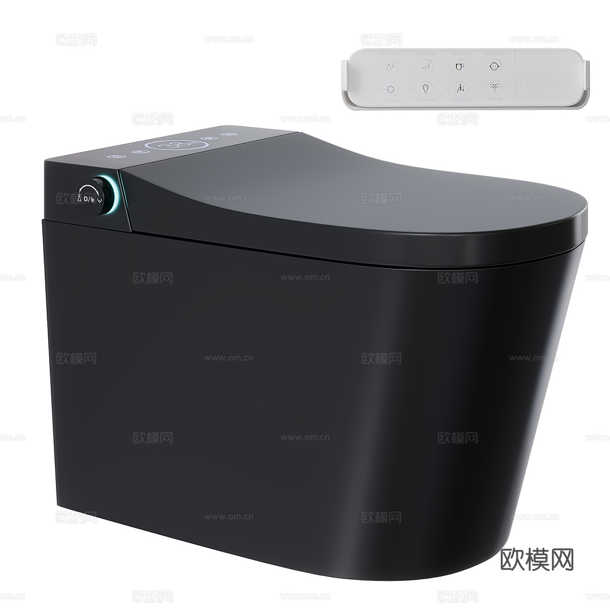 现代意式壁挂式智能马桶3d模型