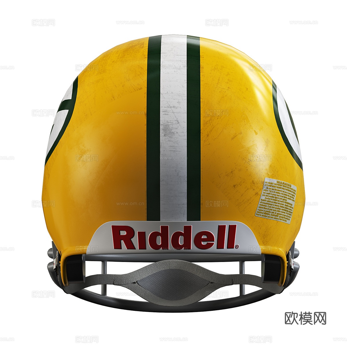 美式橄榄球头盔3d模型