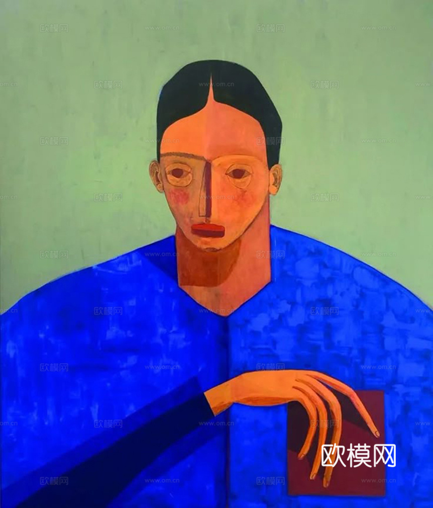 中古风挂画 人物挂画  水彩挂画