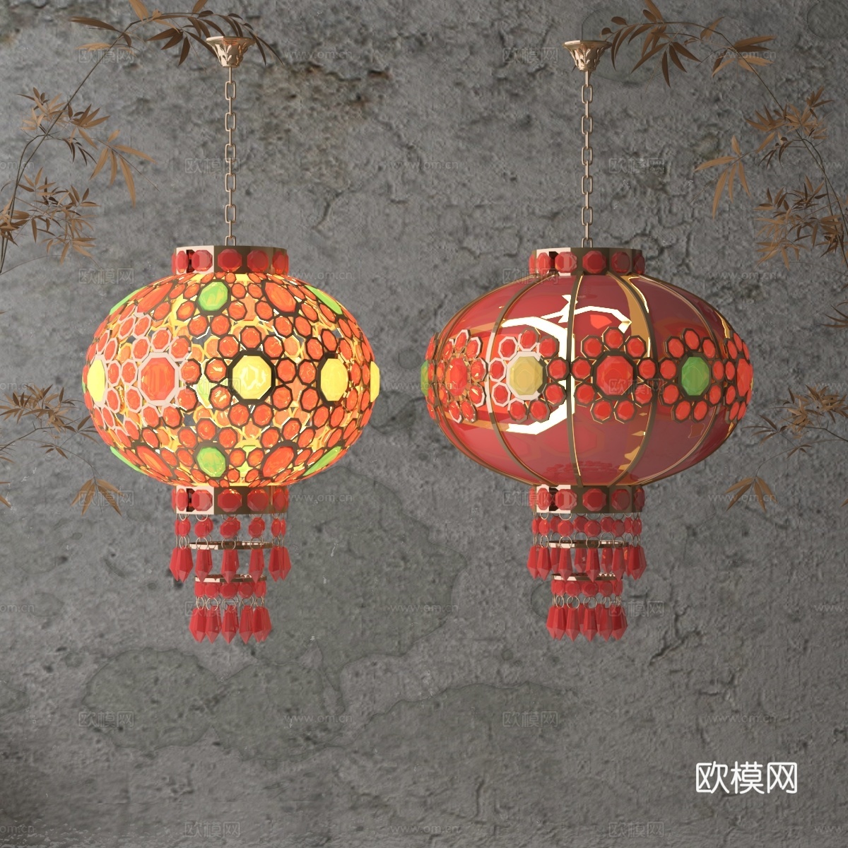 灯笼su模型
