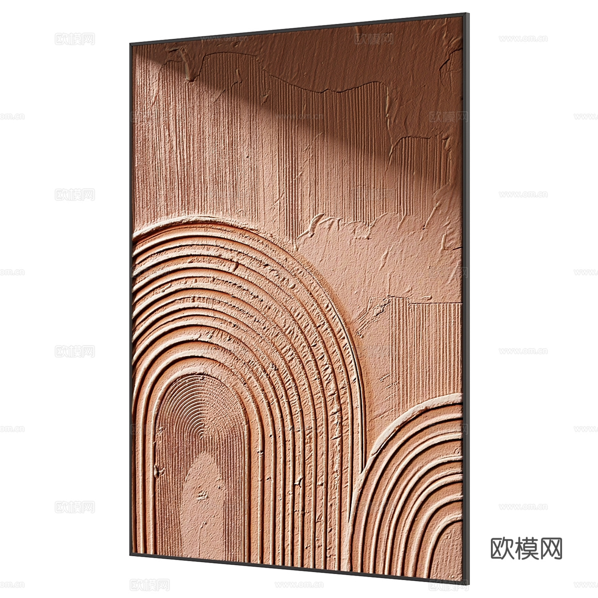 新中式侘寂装饰挂画3d模型