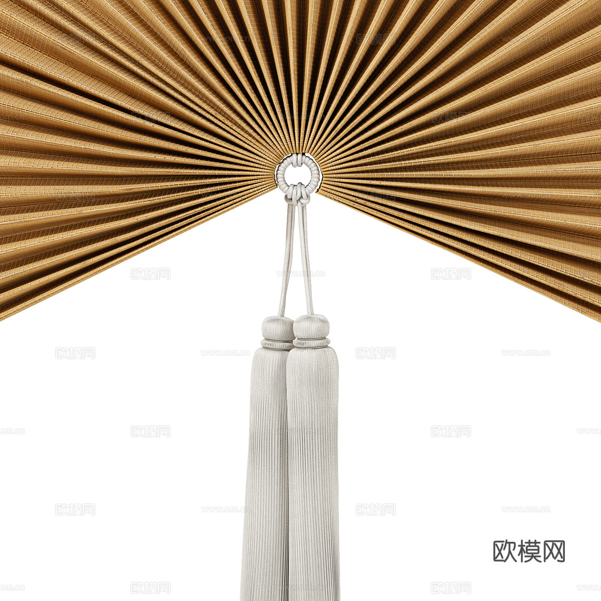 新中式侘寂竹扇 扇子3d模型