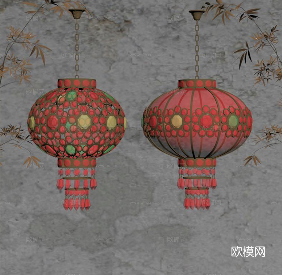灯笼su模型