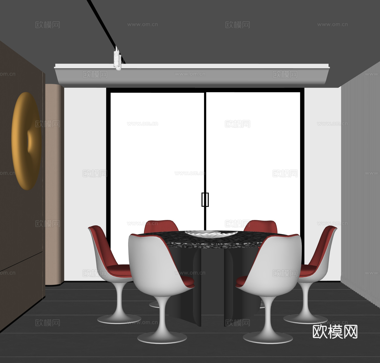 现代餐厅su模型