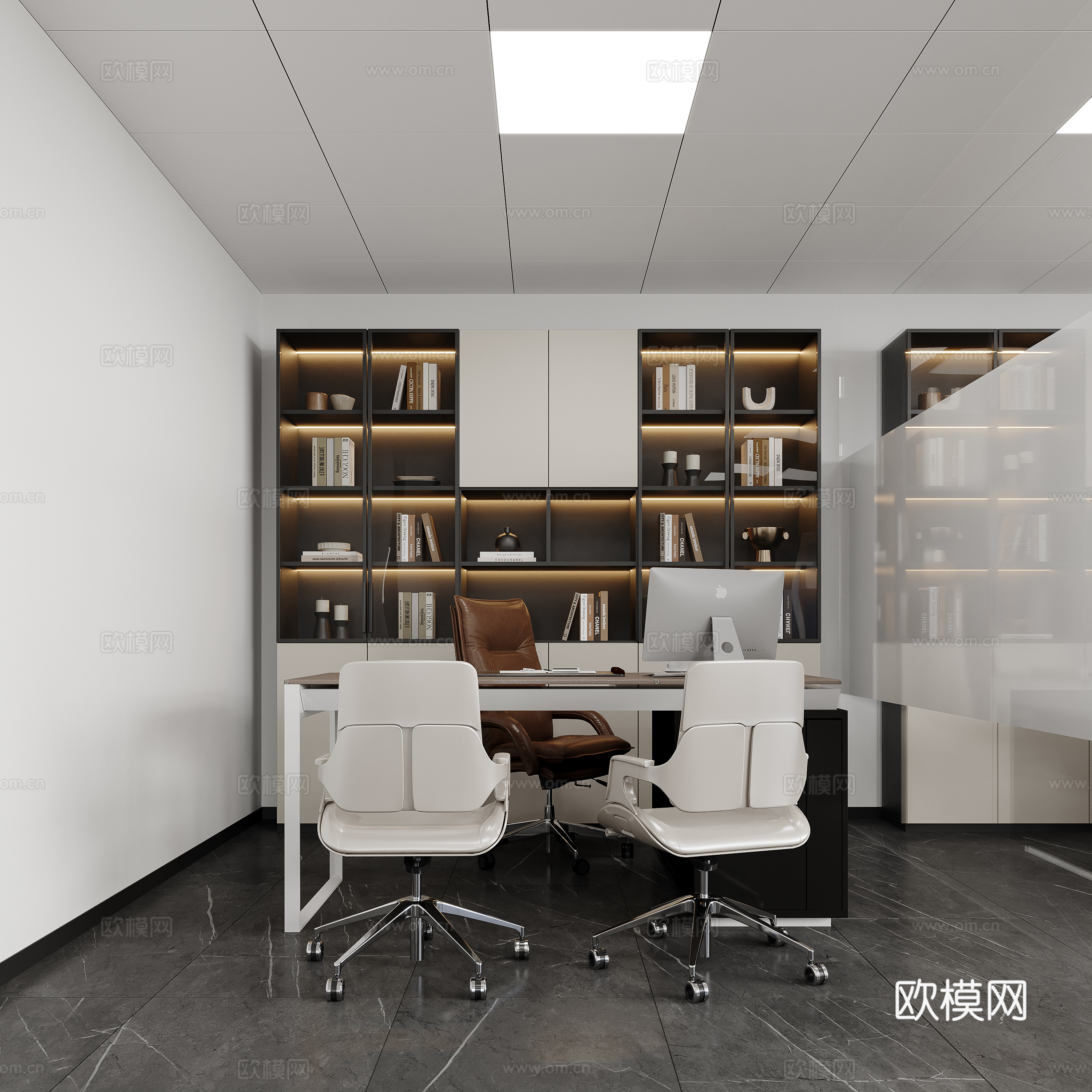 现代办公室经理室3d模型