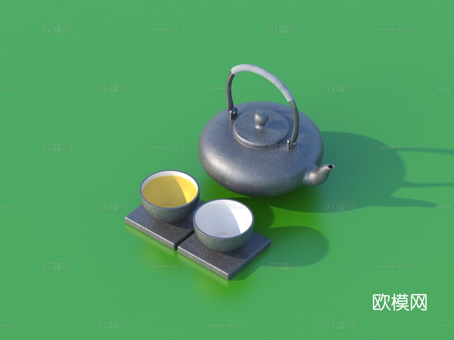 茶水 茶具 茶壶 茶杯3d模型