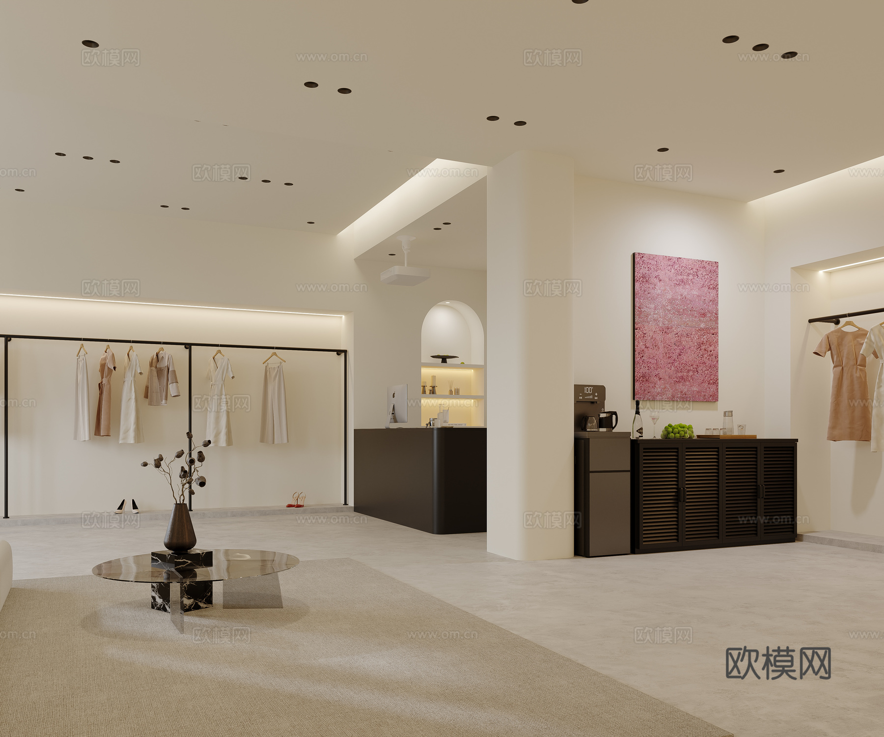 现代服装店3d模型