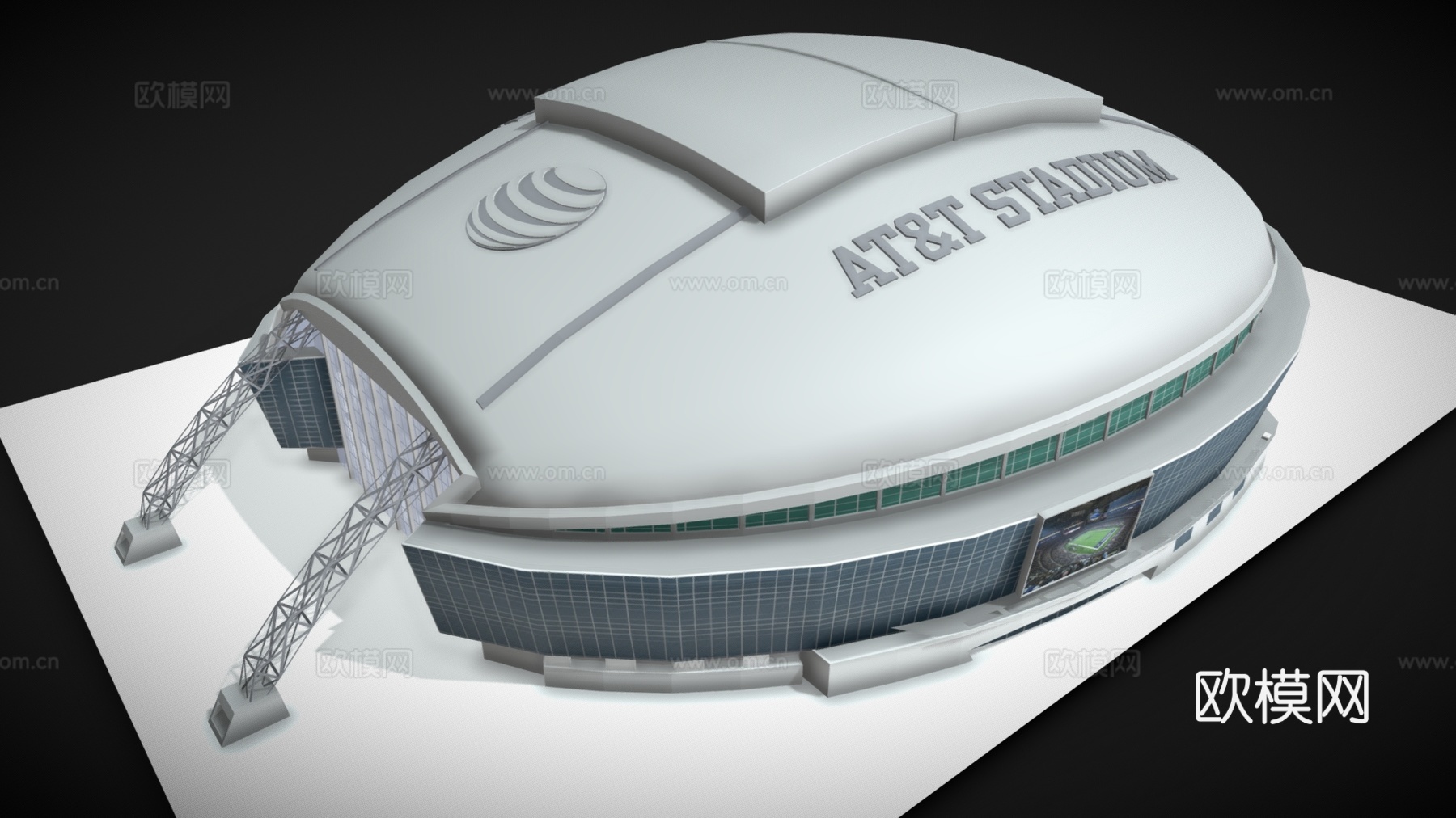 现代体育建筑 露天体育场 封闭体育馆 体育中心 足球场 体育3d模型