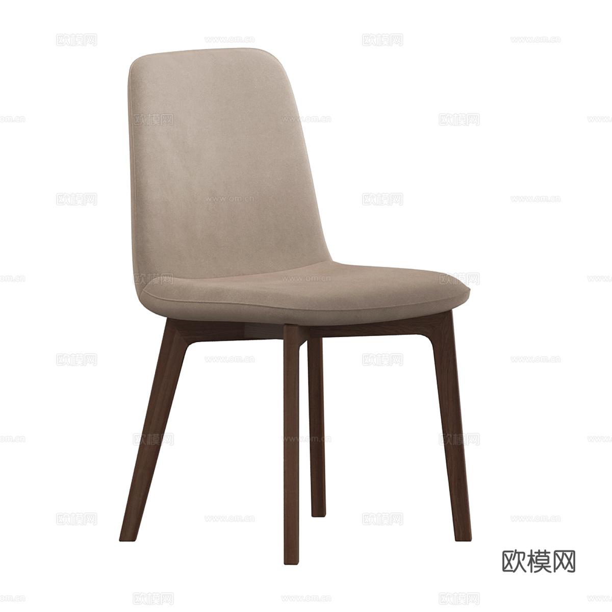 现代意式圆餐桌椅组合3d模型