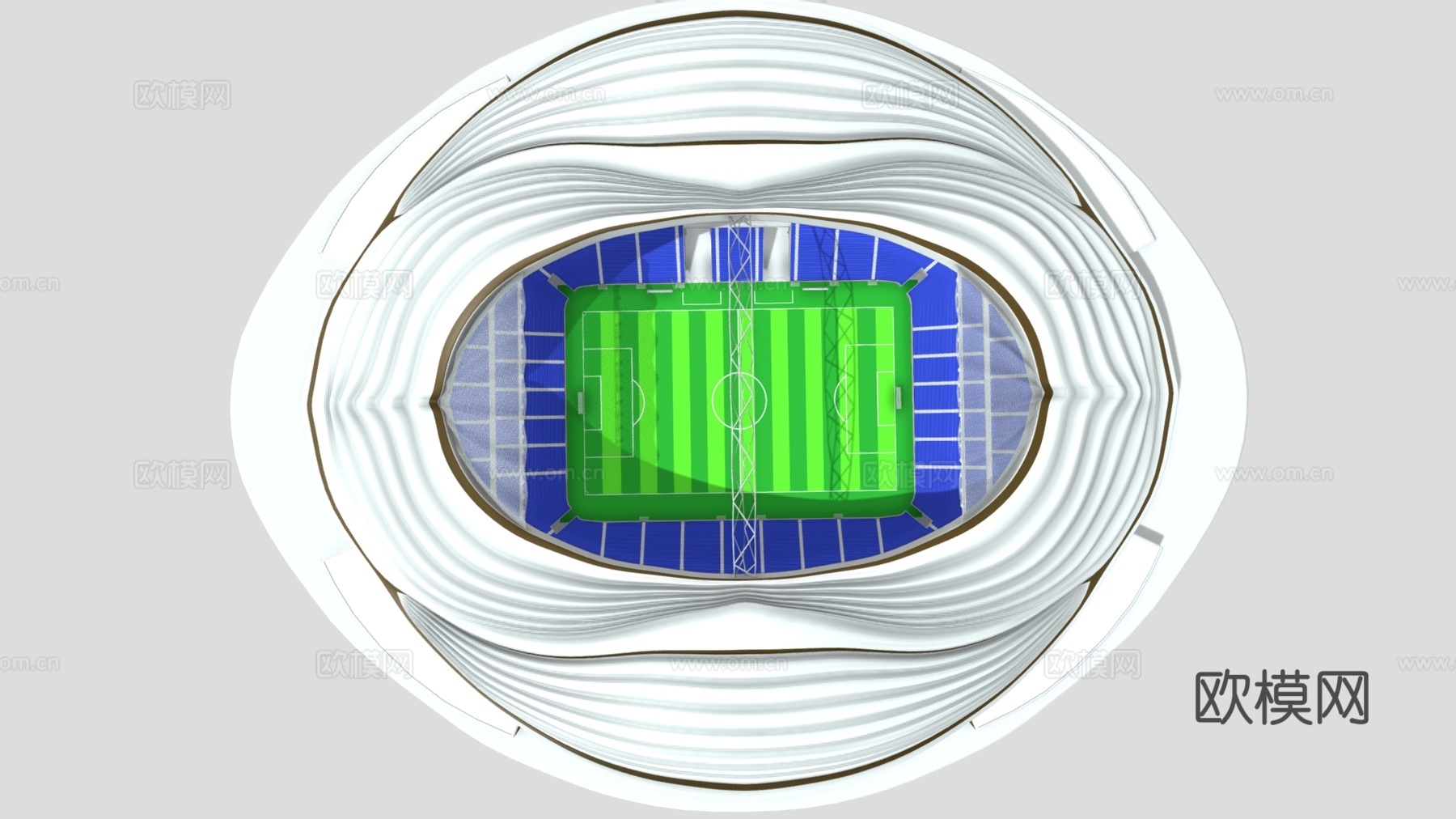 现代体育建筑 露天体育场 体育场馆 足球场 体育中心3d模型